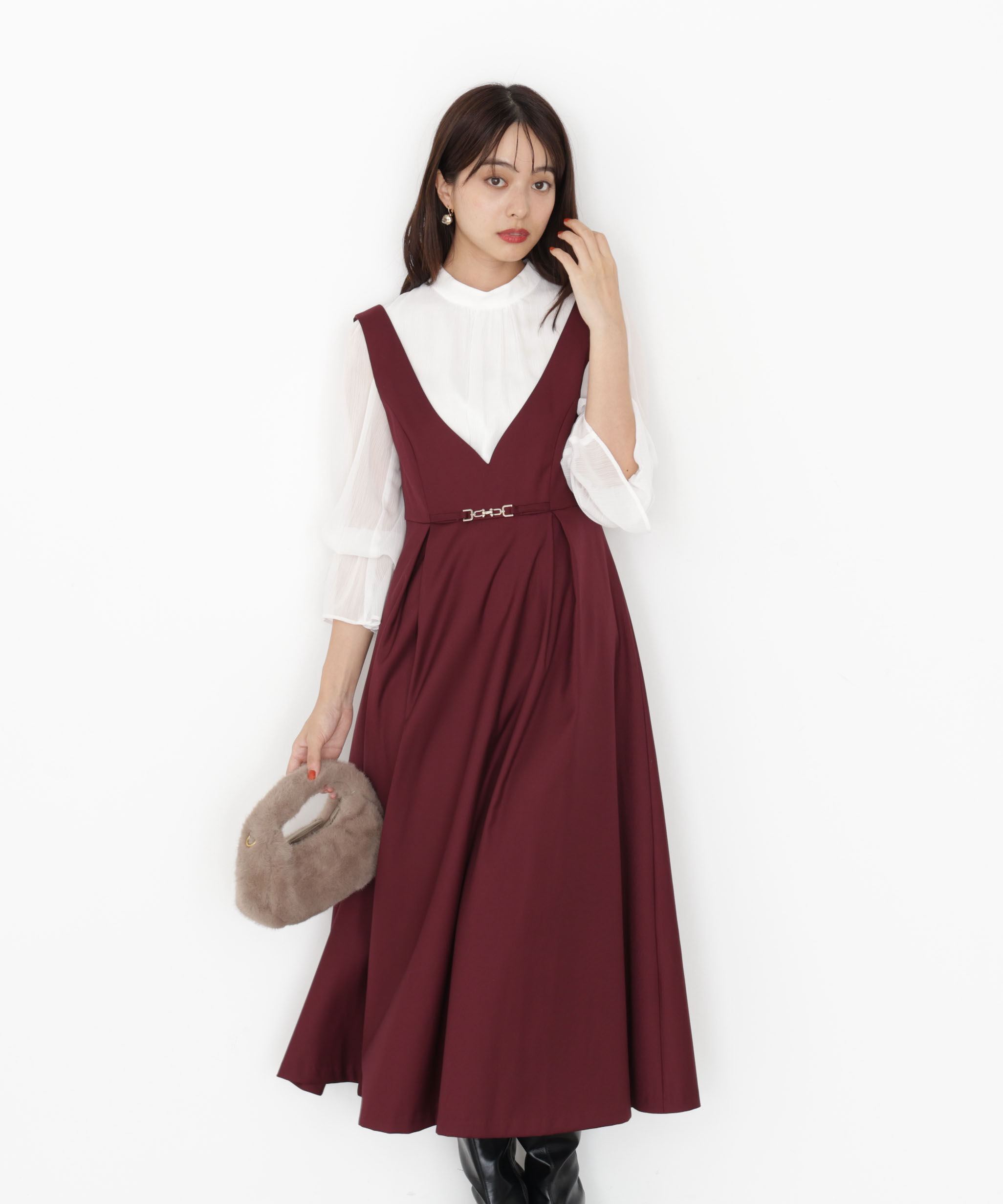 PROPORTION BODY DRESSING「タックフレアジャンスカ 25AW」|ワンピース|