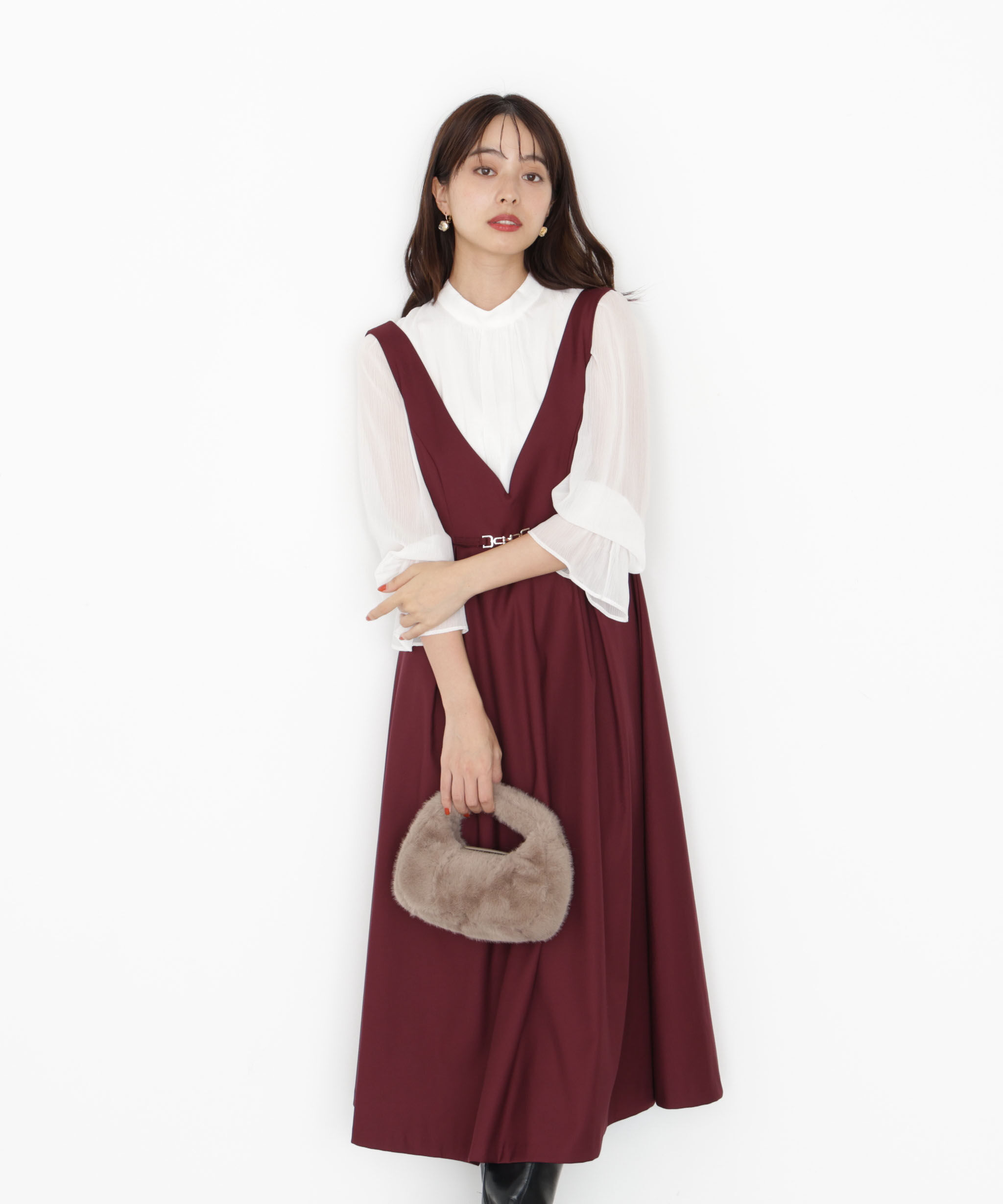 PROPORTION BODY DRESSING「タックフレアジャンスカ 25AW」|ワンピース|