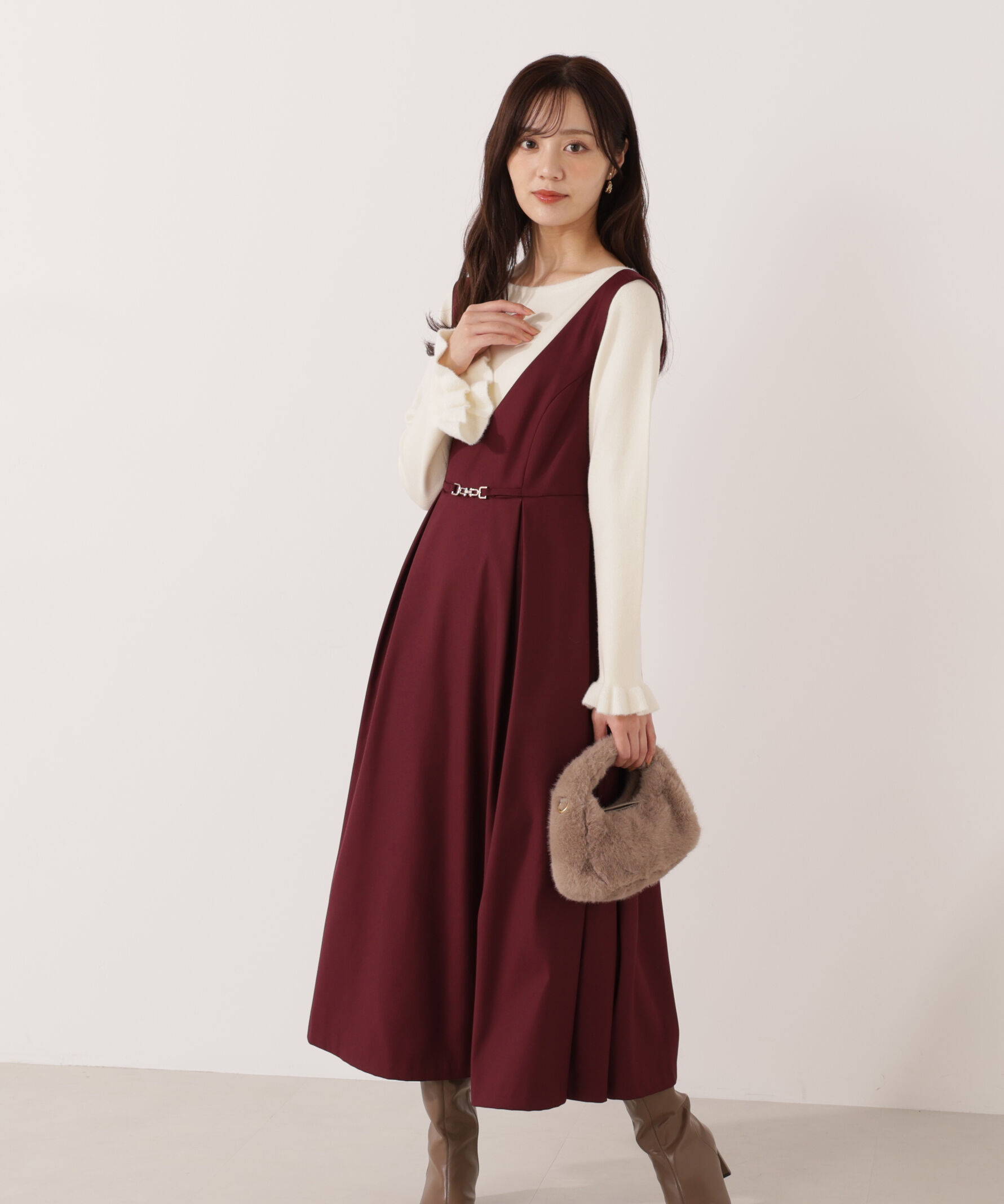 PROPORTION BODY DRESSING「タックフレアジャンスカ 25AW」|ワンピース|