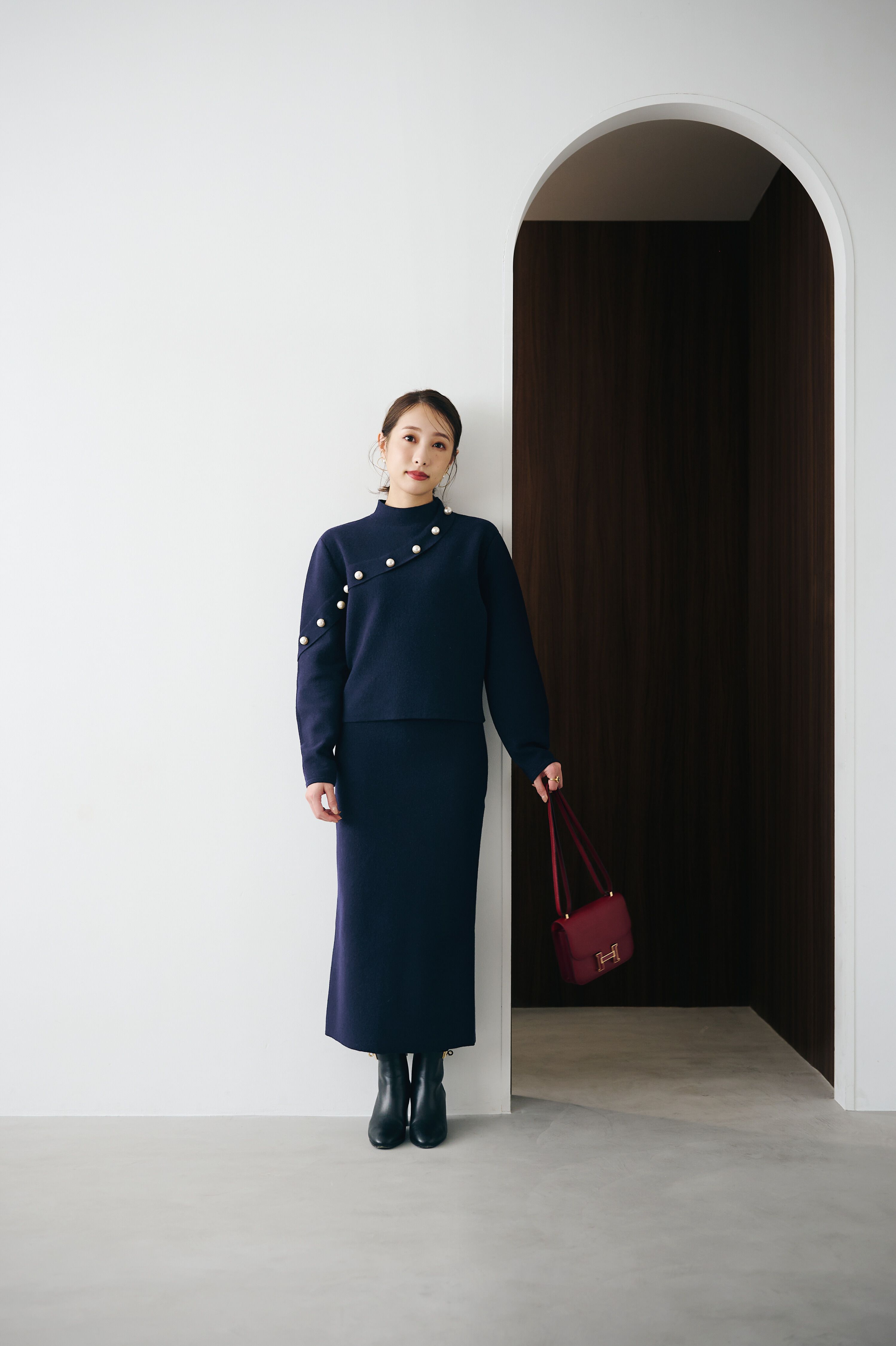  「[冨張愛コラボ]バックベンツニットスカート」|スカート|