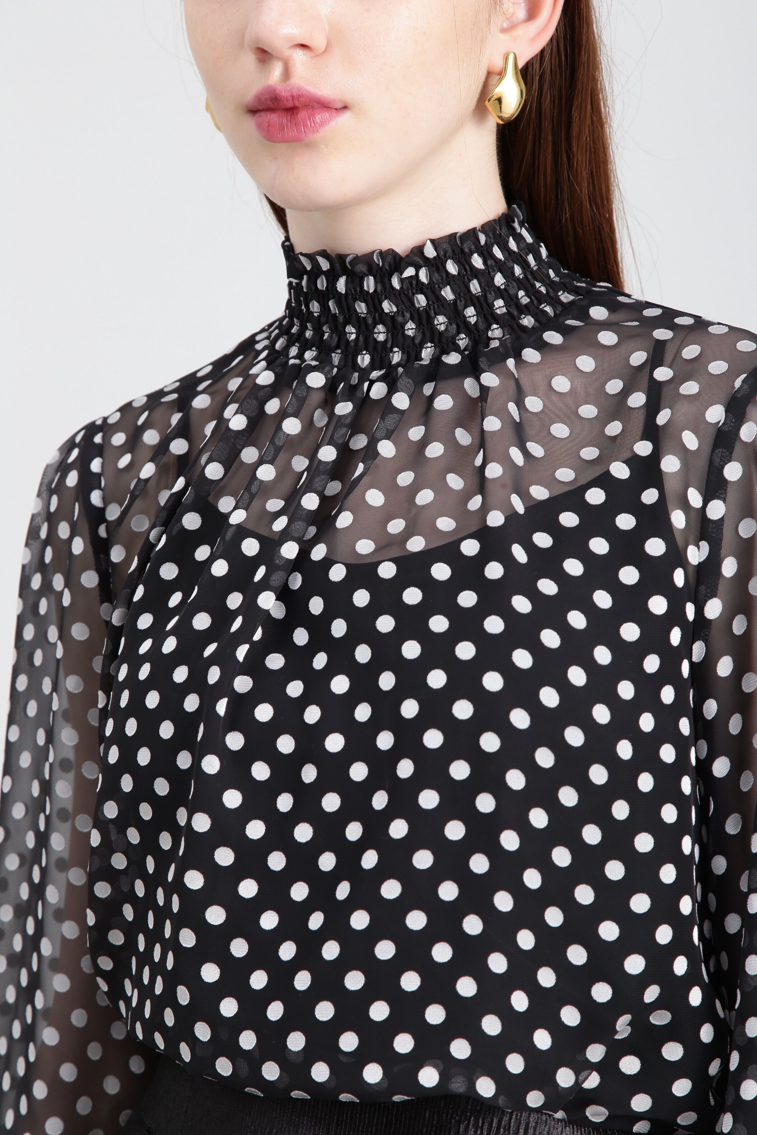  「◆オパールドットリボンブラウス」|シャツ・ブラウス|