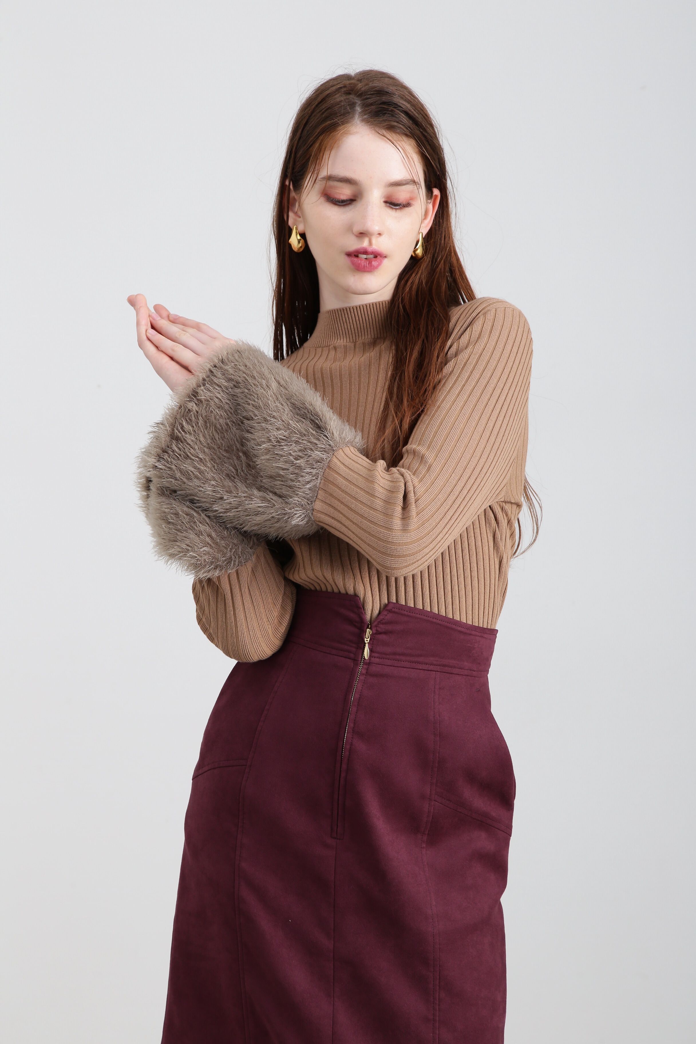  「◆フェザーコンビニットトップス」|ニット・セーター|