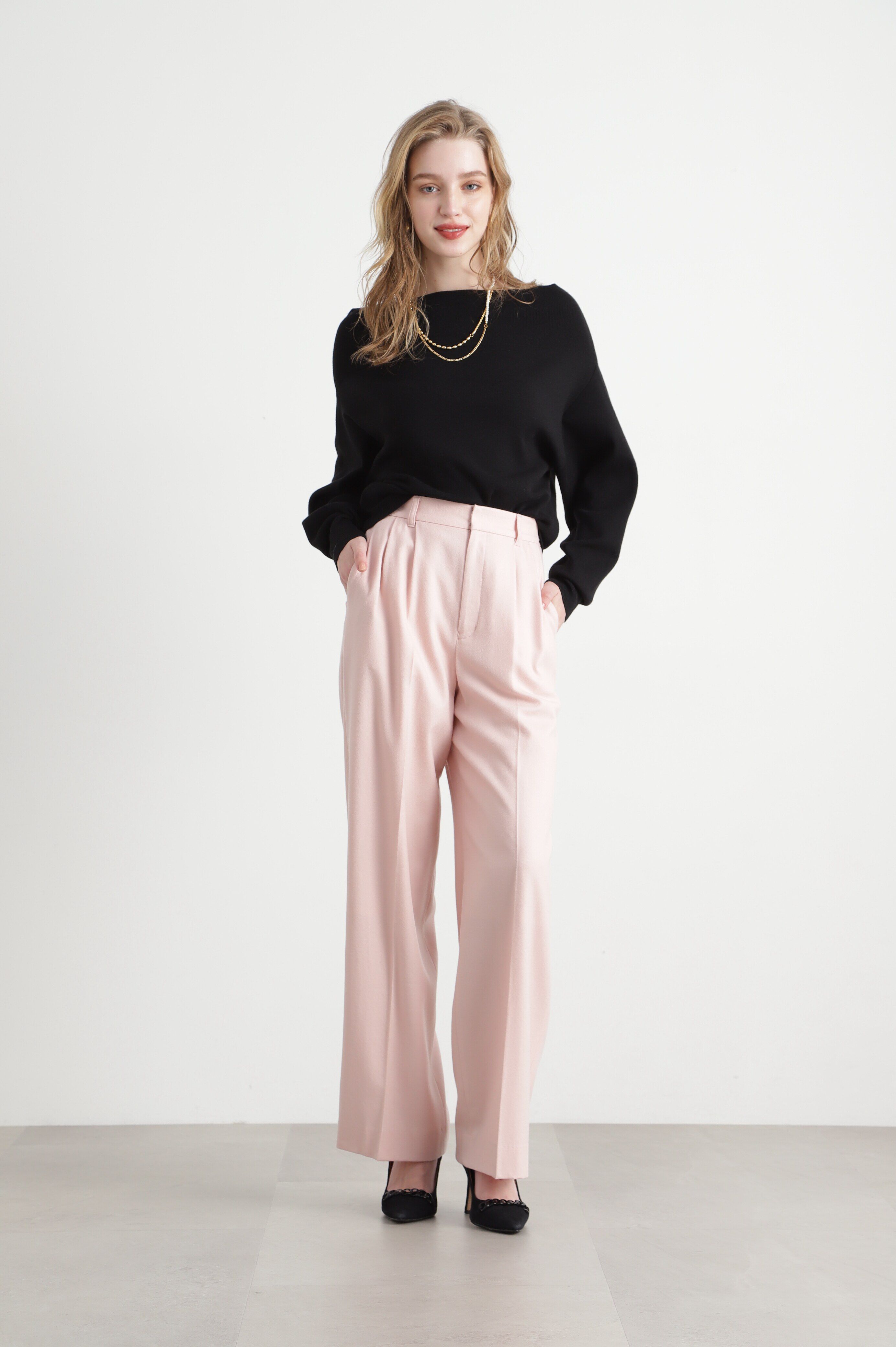  「ボートネックニットプルオーバー」|ニット・セーター|