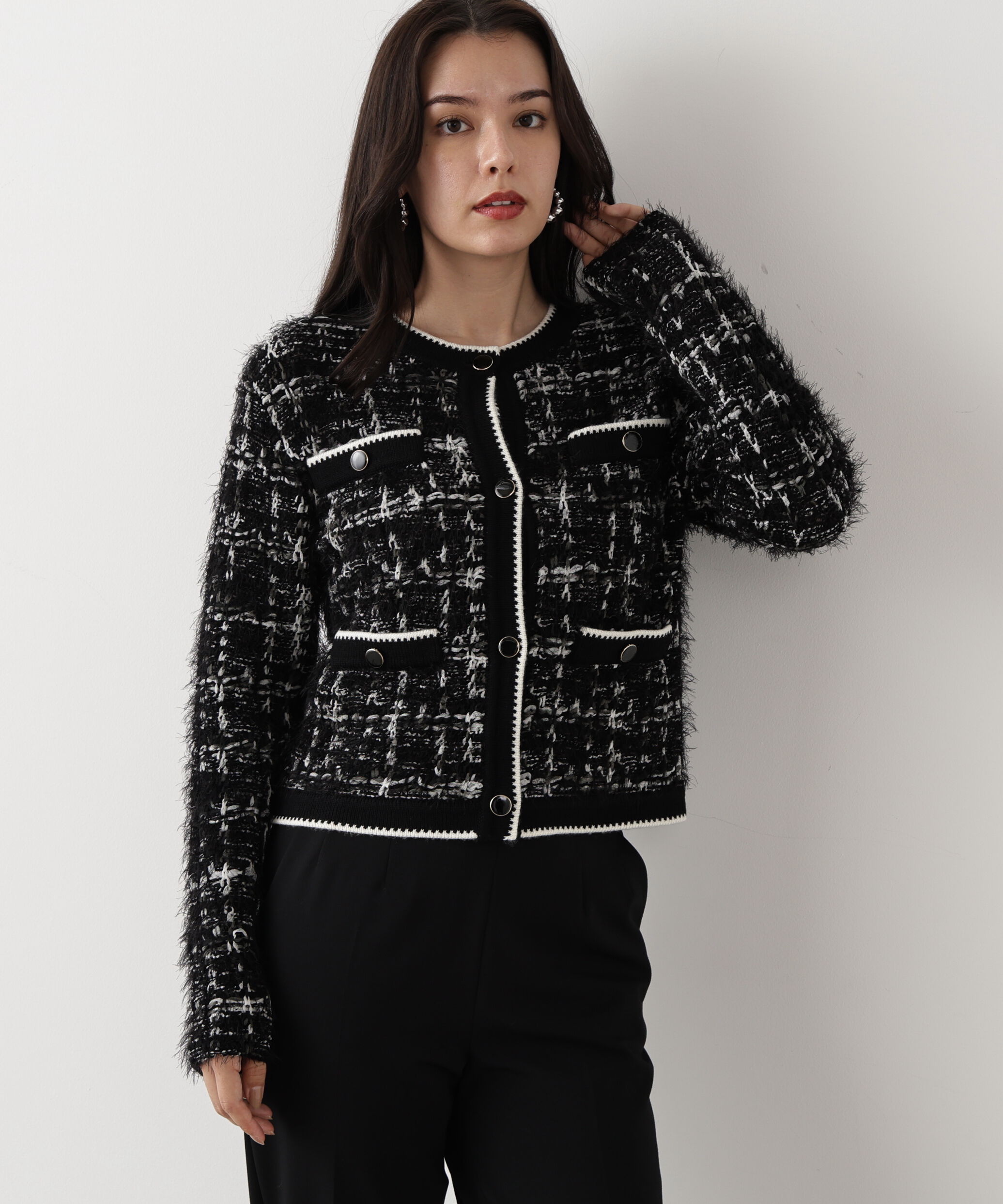  「◆フェザーヤーンツイードニットジャケット」|その他|