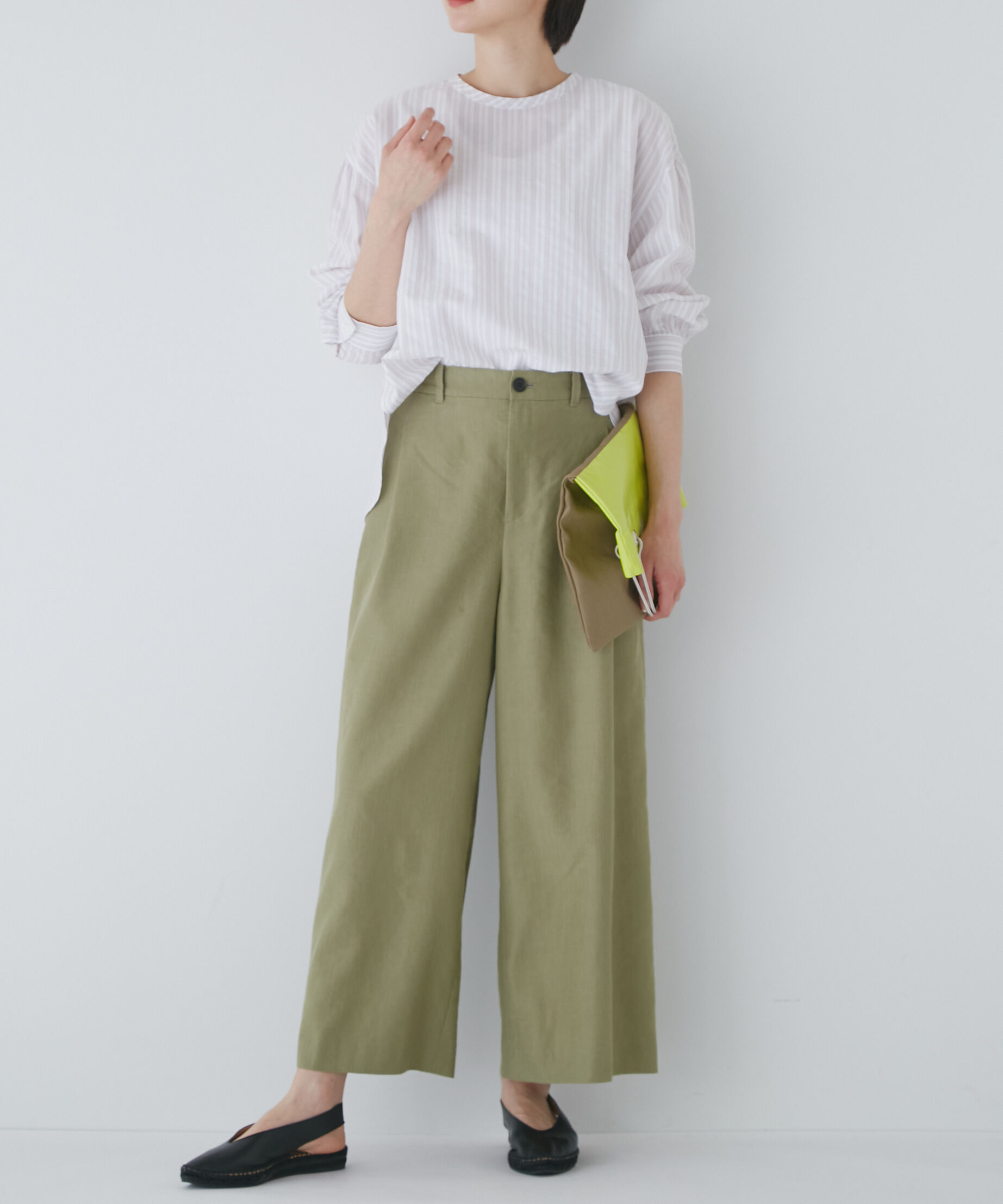  「◆ＰＥレーヨンリネンセミワイドパンツ」|その他|