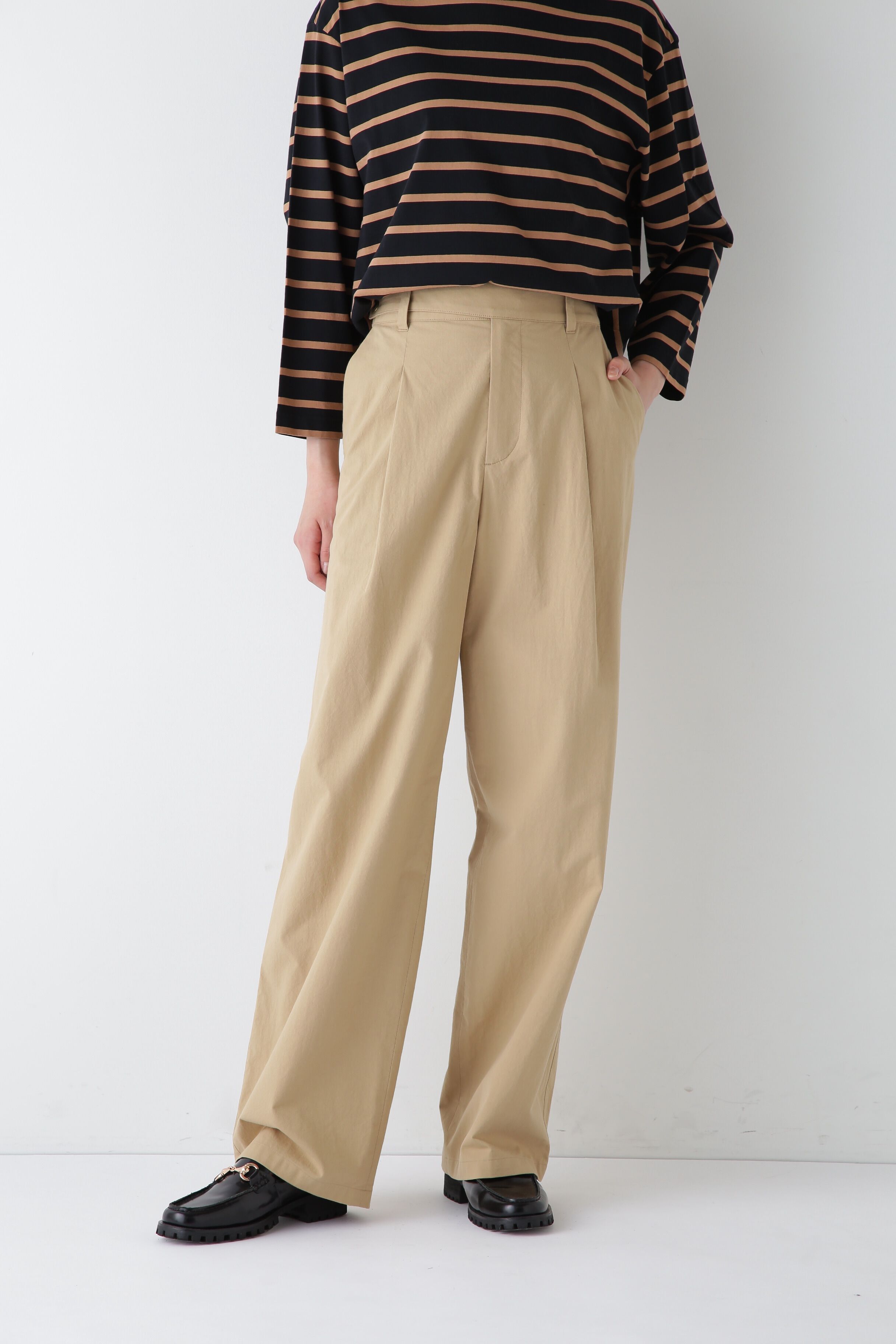  「◆近江晒セミワイドパンツ」|その他|ベージュ