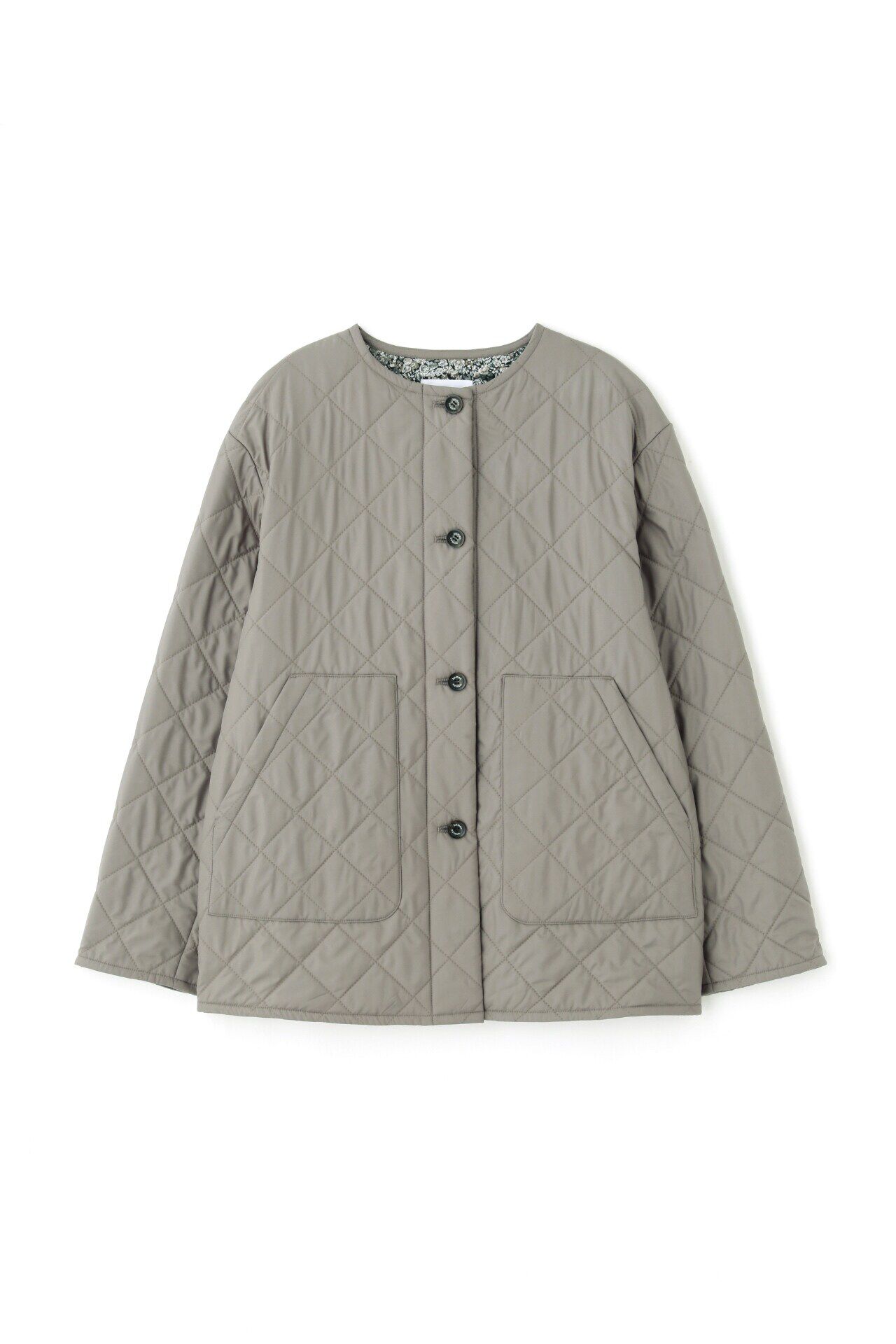  「◆タフタノーカラーキルティングジャケット」|ブルゾン・スタジャン|