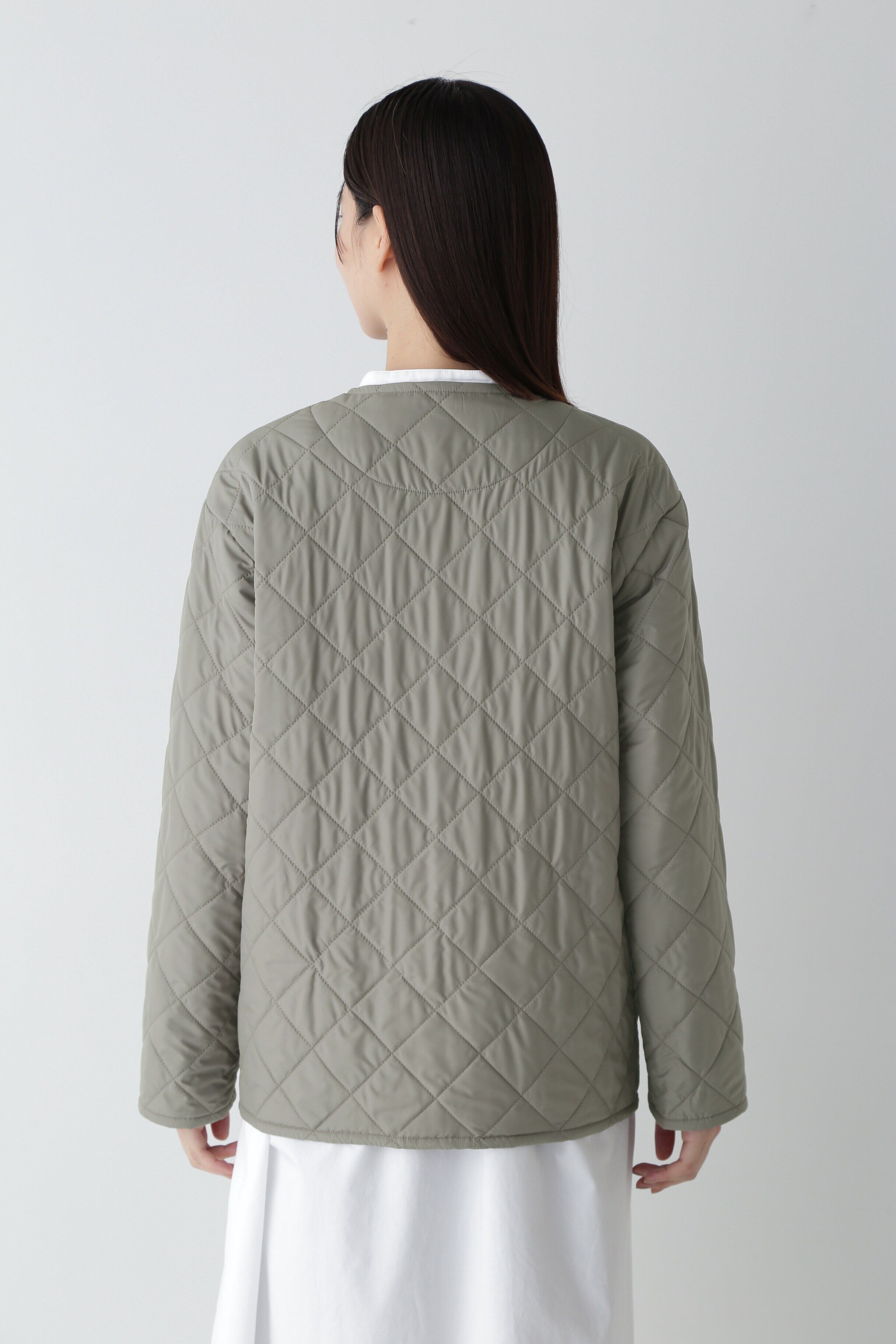  「◆タフタノーカラーキルティングジャケット」|ブルゾン・スタジャン|