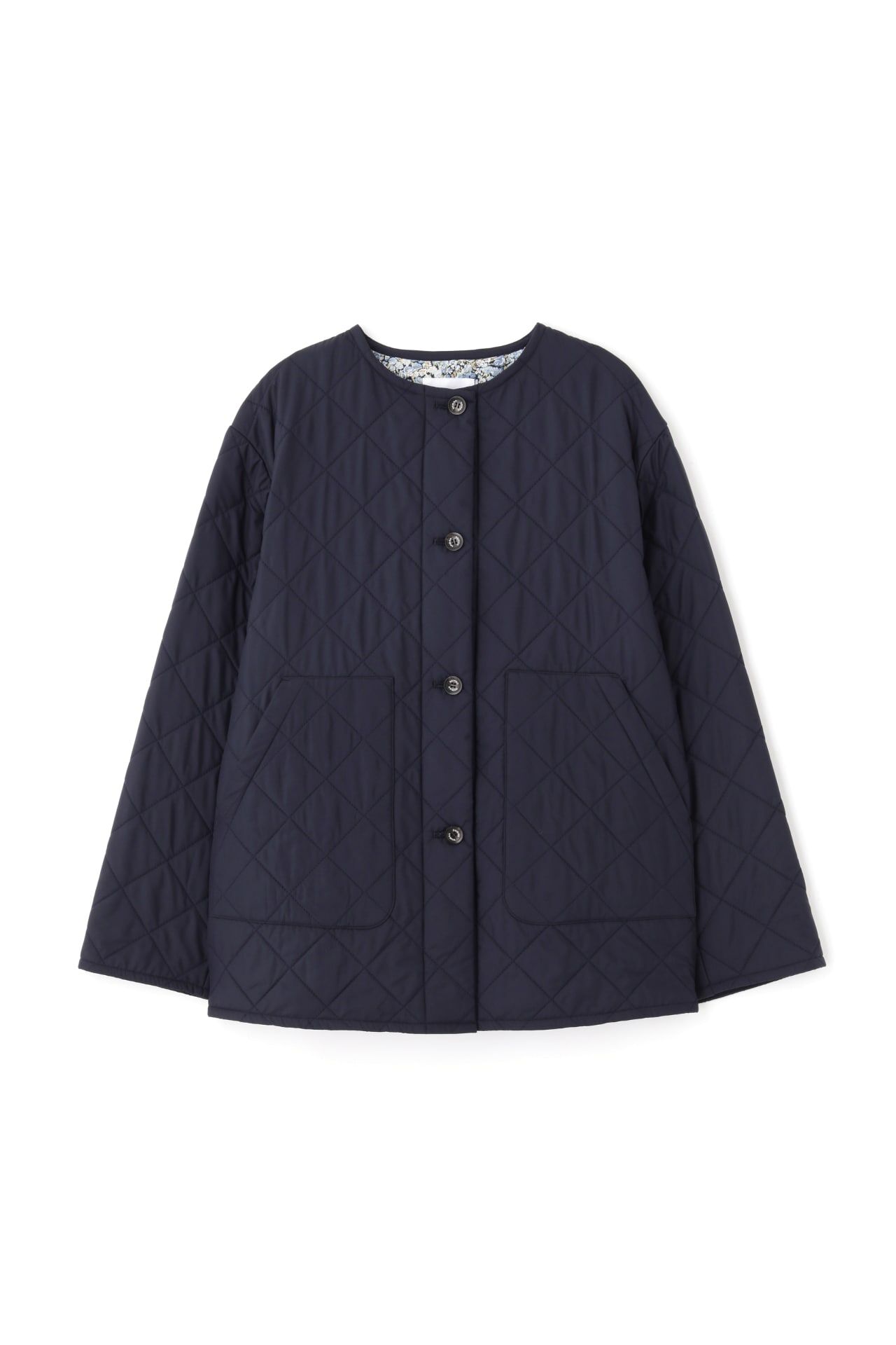  「◆タフタノーカラーキルティングジャケット」|ブルゾン・スタジャン|