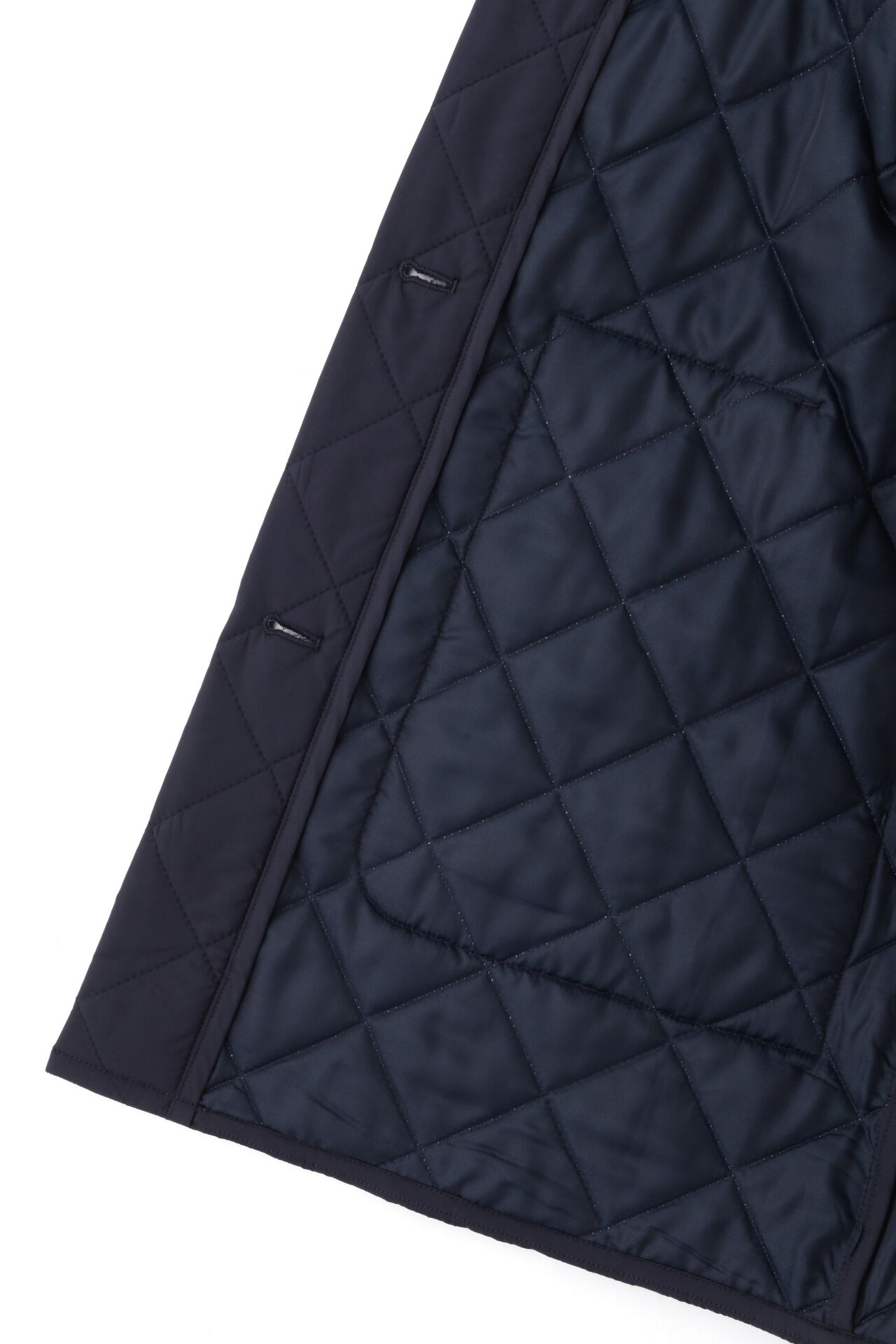  「◆タフタノーカラーキルティングジャケット」|ブルゾン・スタジャン|