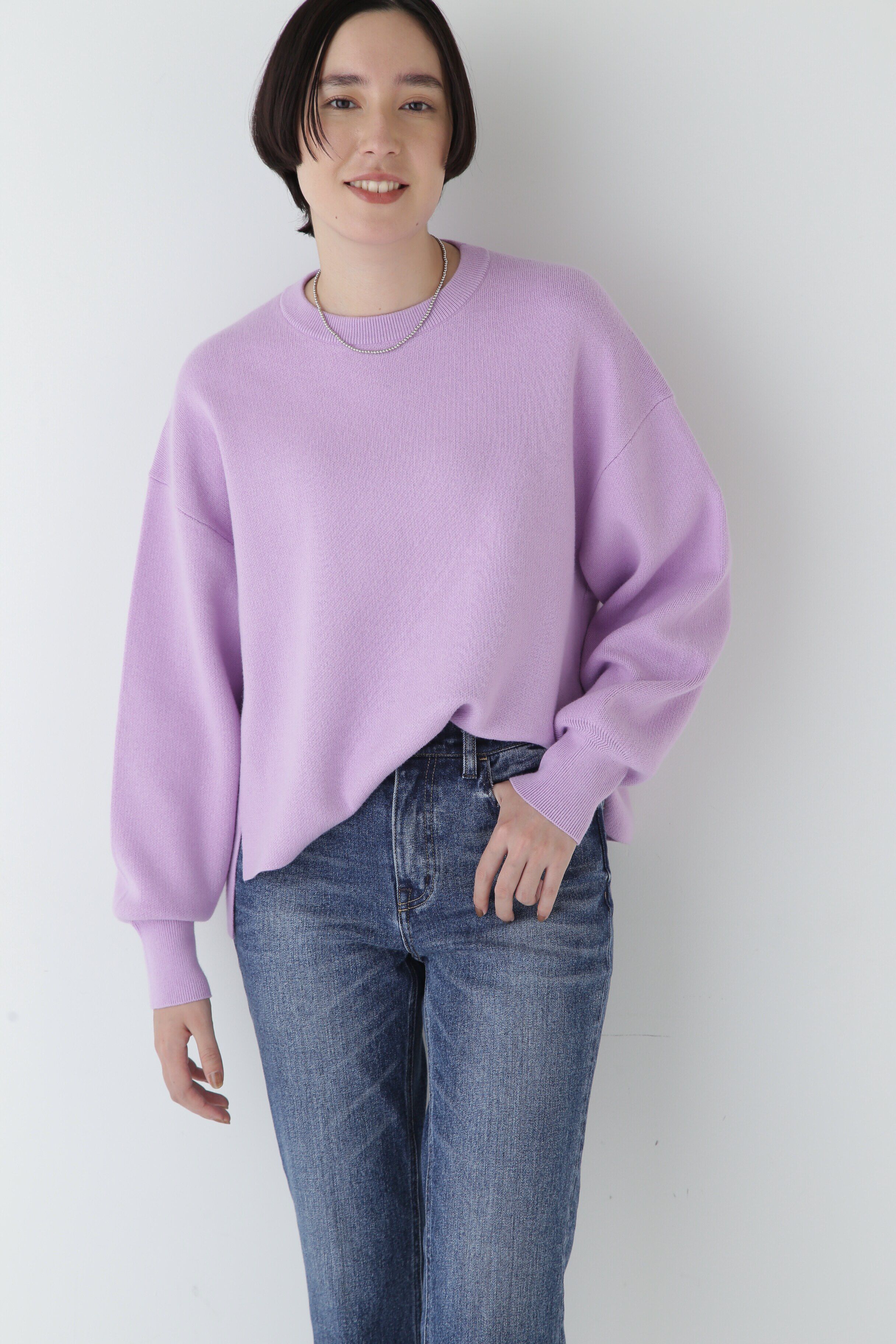  「◆【ウォッシャブル】コットンカシミヤジャカードプルオーバー」|ニット・セーター|