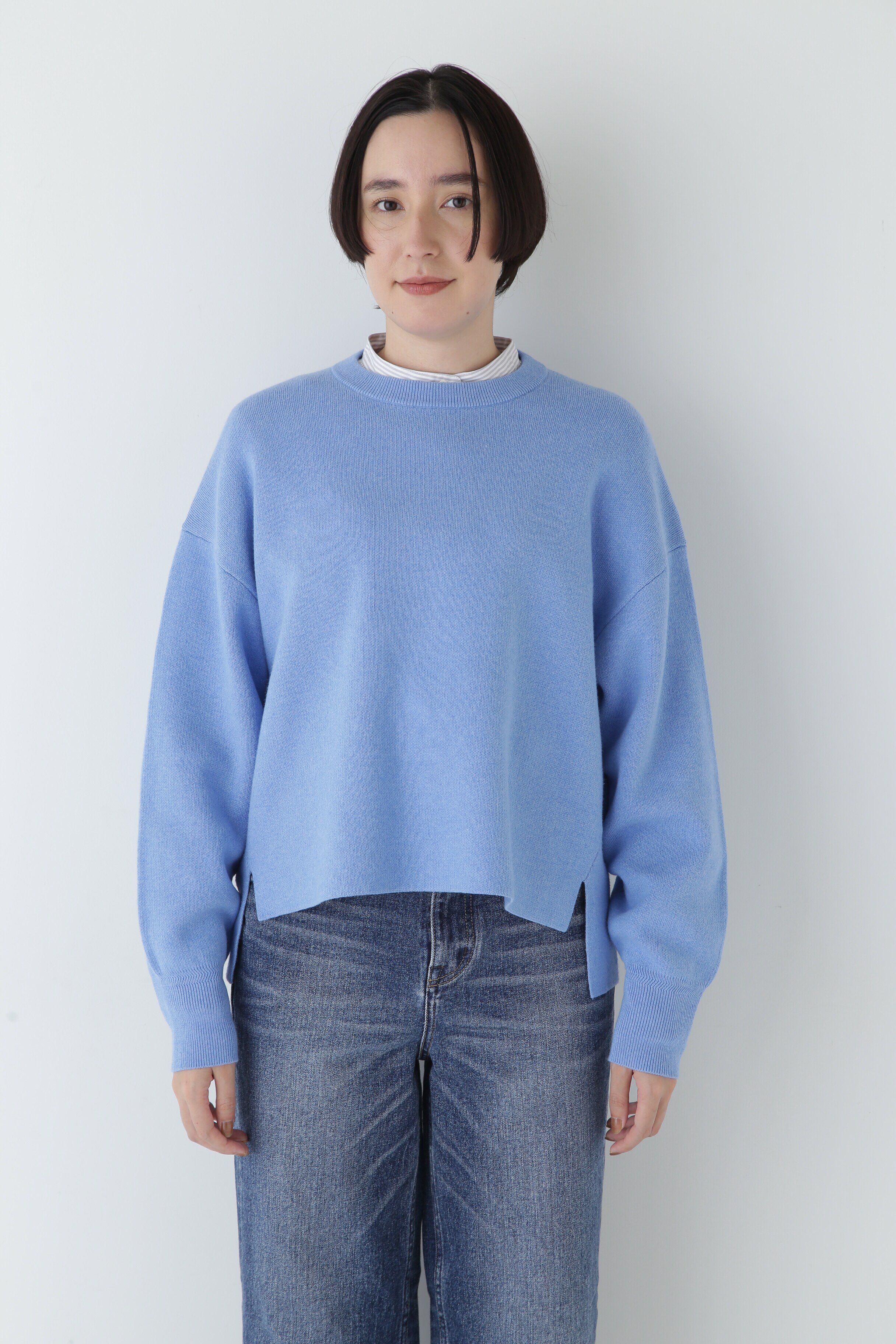  「◆【ウォッシャブル】コットンカシミヤジャカードプルオーバー」|ニット・セーター|