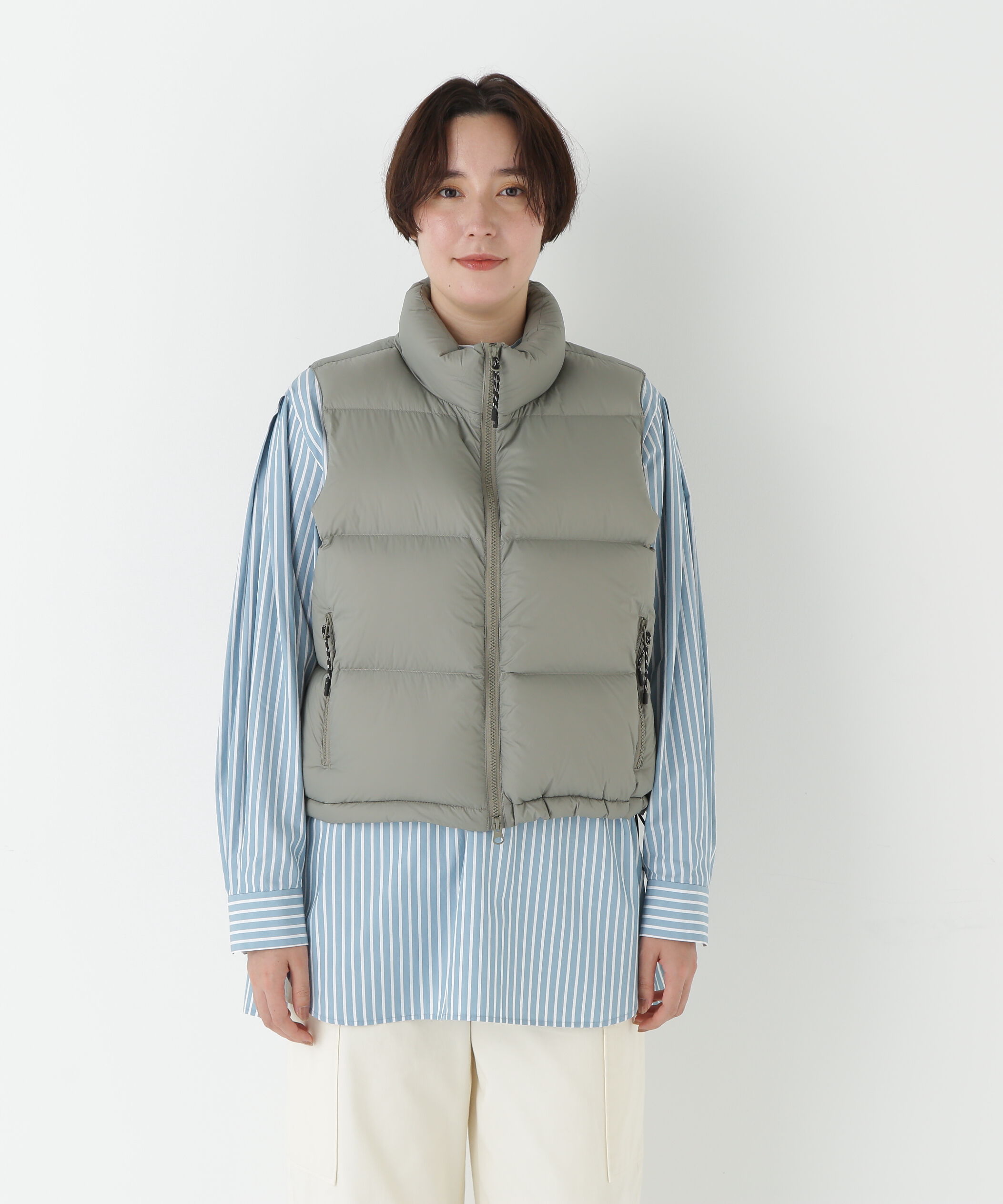  「◆ボリュームスタンドダウンベスト」|ブルゾン・スタジャン|