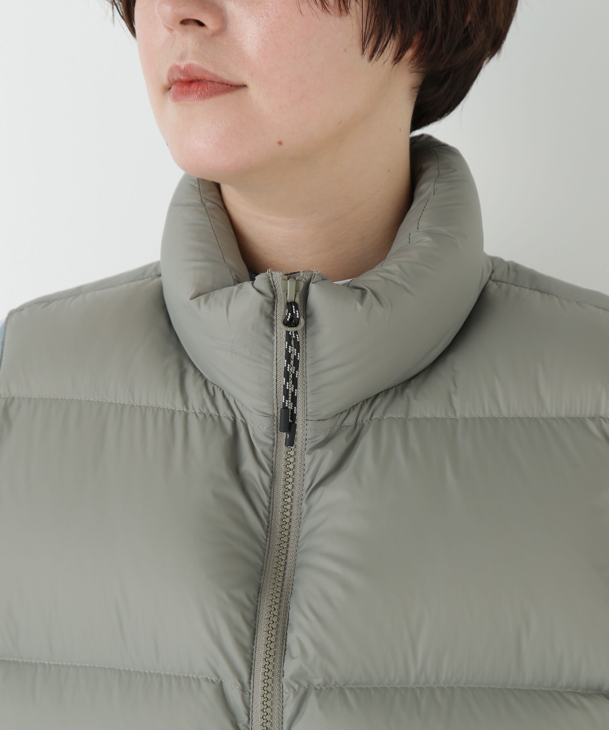  「◆ボリュームスタンドダウンベスト」|ブルゾン・スタジャン|