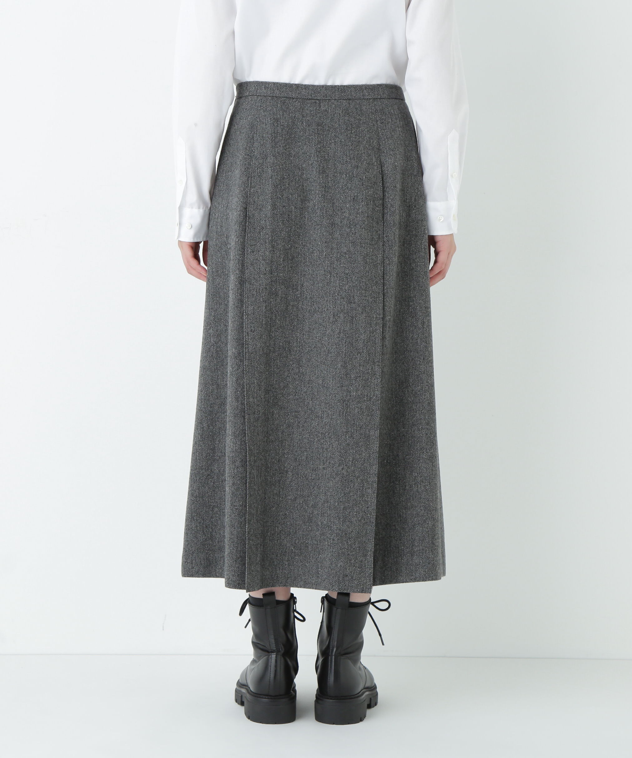  「ヘリンボーンツィードタックスカート」|スカート|