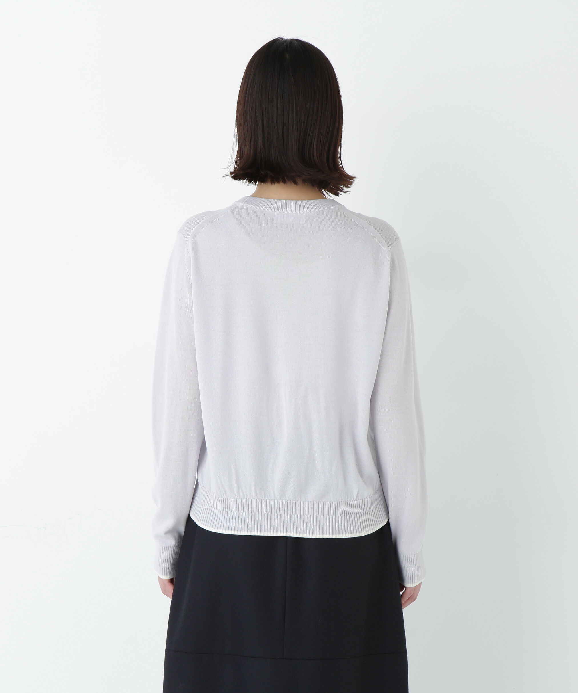  「梳毛ライン入りニットプルオーバー」|ニット・セーター|