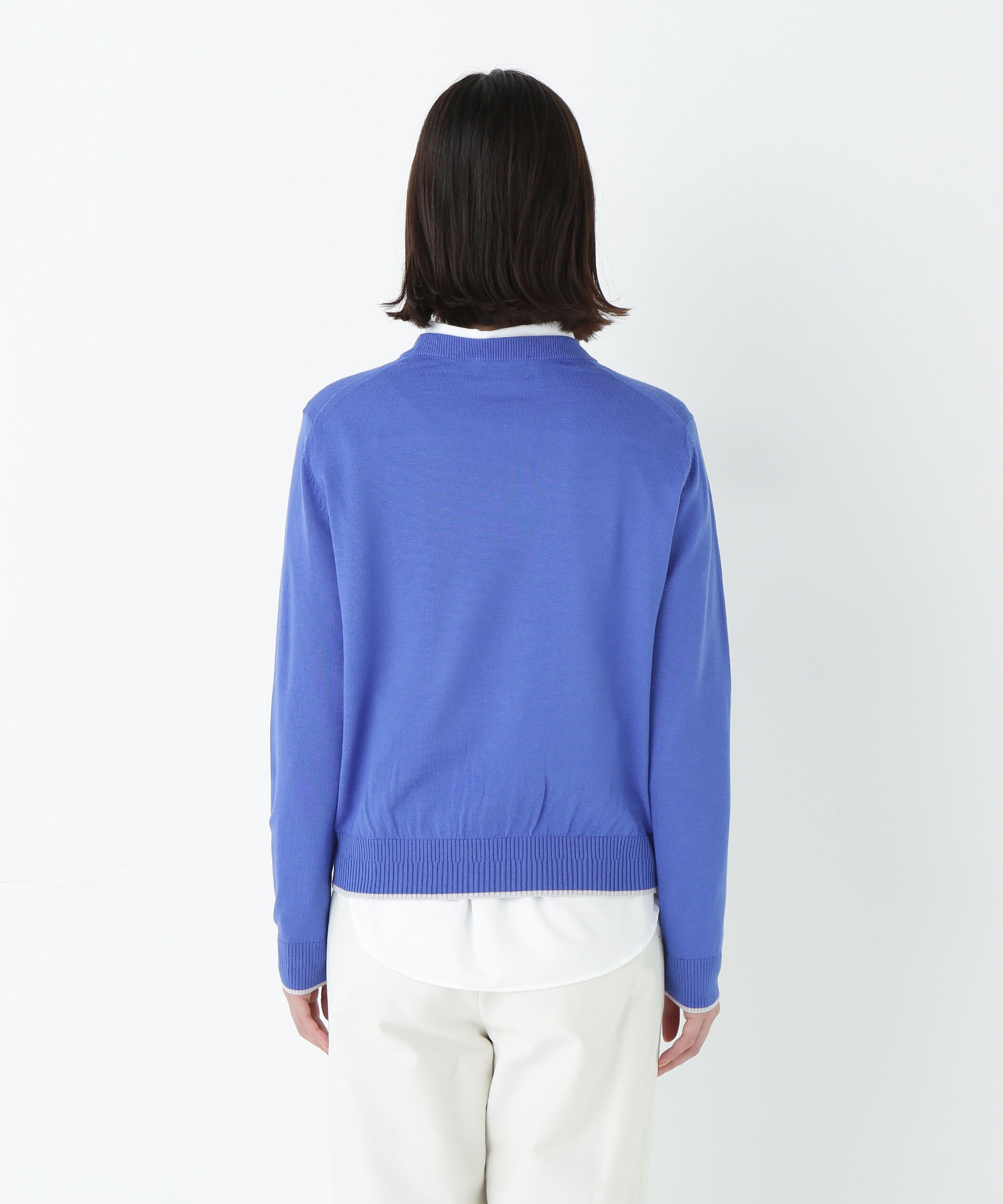  「梳毛ライン入りニットプルオーバー」|ニット・セーター|