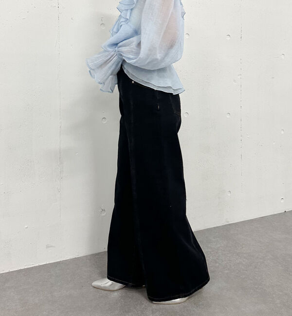 archives「リボン刺繍ワイドデニム／」|デニム|