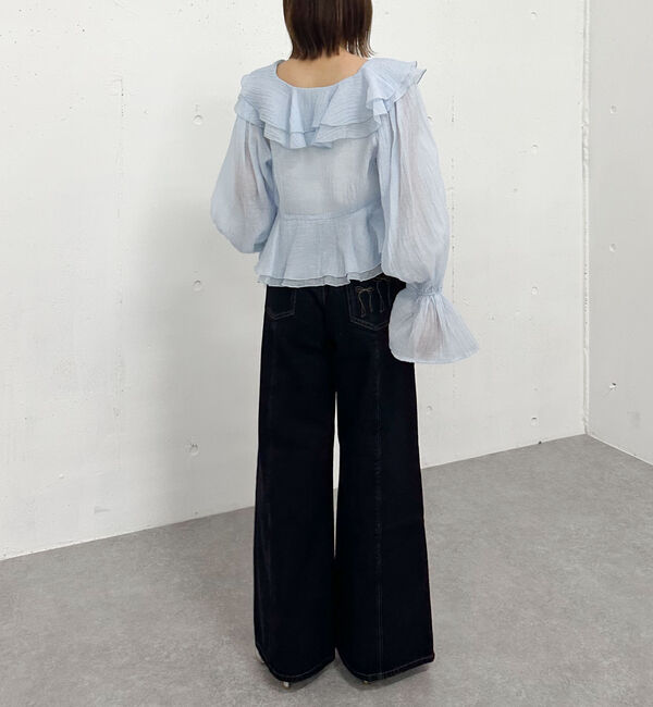 archives「リボン刺繍ワイドデニム／」|デニム|