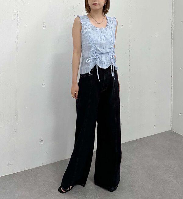 archives「リボン刺繍ワイドデニム／」|デニム|