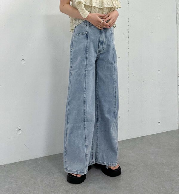 archives「リボン刺繍ワイドデニム／」|デニム|