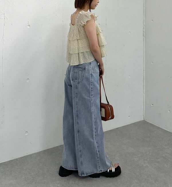 archives「リボン刺繍ワイドデニム／」|デニム|
