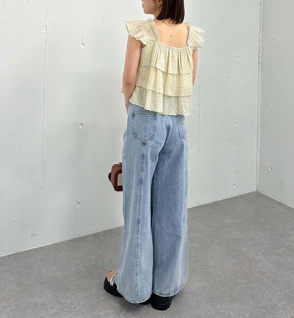 archives「リボン刺繍ワイドデニム／」|デニム|