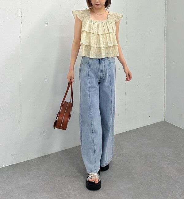 archives「リボン刺繍ワイドデニム／」|デニム|