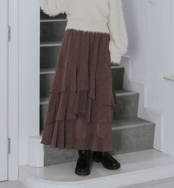 archives「ドットアソートフリルティアードスカート」|スカート|