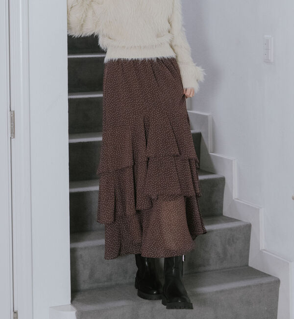 archives「ドットアソートフリルティアードスカート」|スカート|