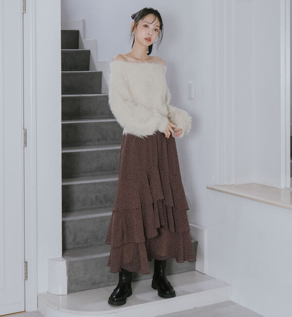 archives「ドットアソートフリルティアードスカート」|スカート|