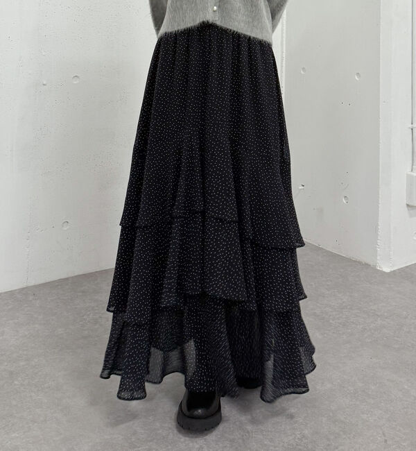 archives「ドットアソートフリルティアードスカート」|スカート|