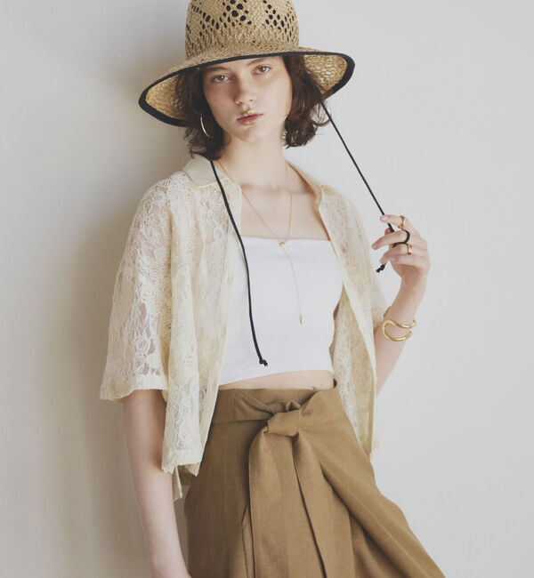 Doux archives「コードレースクロップドシャツ」|シャツ・ブラウス|