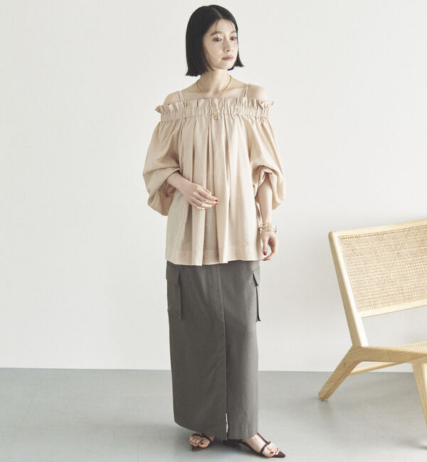 Doux archives「サテンカーゴタイトスカート」|スカート|