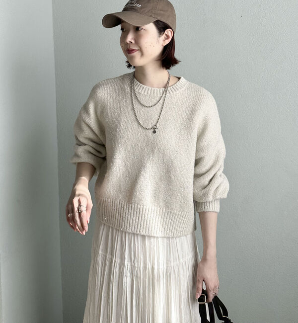 Doux archives「スパンコールショートニットプルオーバー」|ニット・セーター|