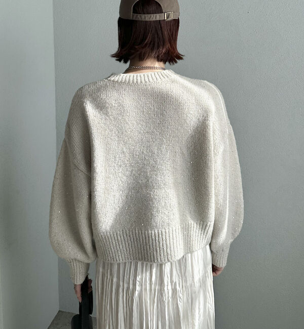 Doux archives「スパンコールショートニットプルオーバー」|ニット・セーター|