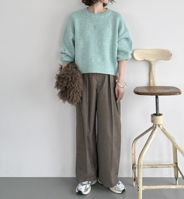 Doux archives「スパンコールショートニットプルオーバー」|ニット・セーター|