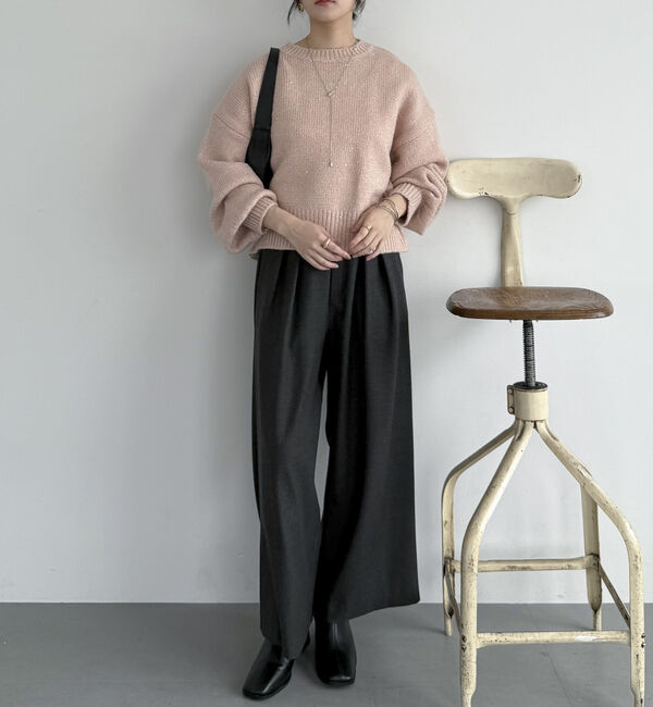 Doux archives「スパンコールショートニットプルオーバー」|ニット・セーター|