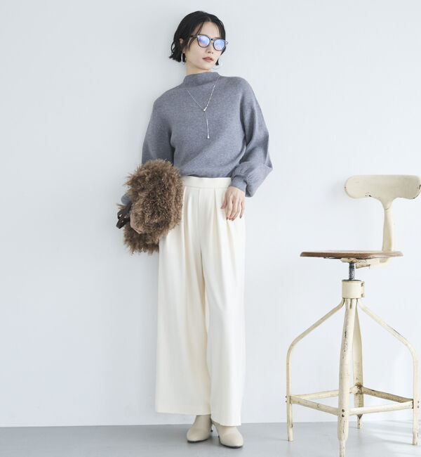 Doux archives「両面起毛タックワイドパンツ」|チノ|