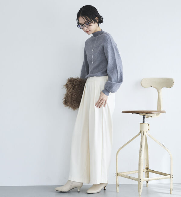 Doux archives「両面起毛タックワイドパンツ」|チノ|