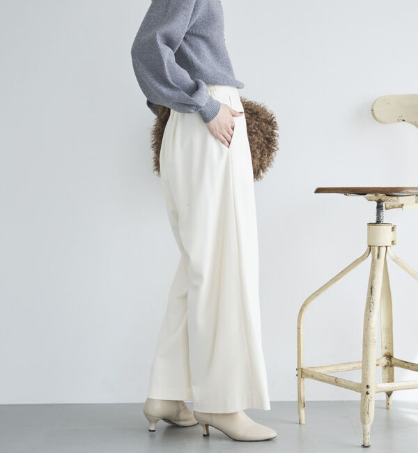 Doux archives「両面起毛タックワイドパンツ」|チノ|