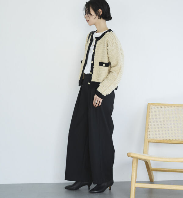 Doux archives「両面起毛タックワイドパンツ」|チノ|