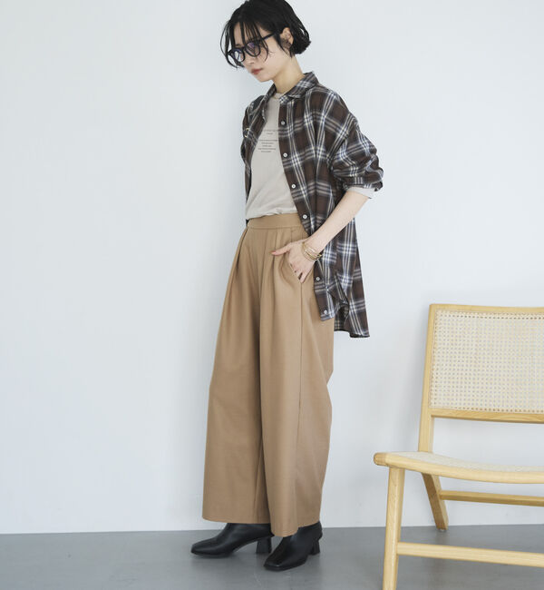 Doux archives「両面起毛タックワイドパンツ」|チノ|