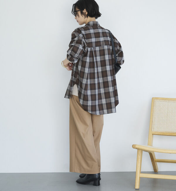 Doux archives「両面起毛タックワイドパンツ」|チノ|