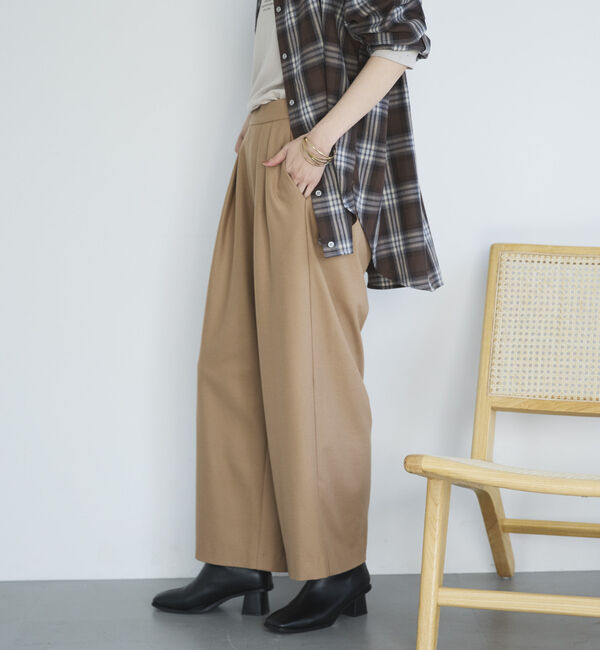 Doux archives「両面起毛タックワイドパンツ」|チノ|