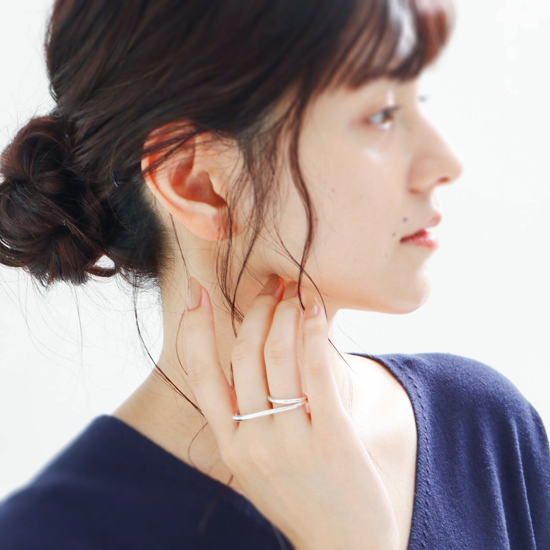 COCOSHNIK ONKITSCH「シルバー リングイヤーカフ ダブルフィンガー」|リング|
