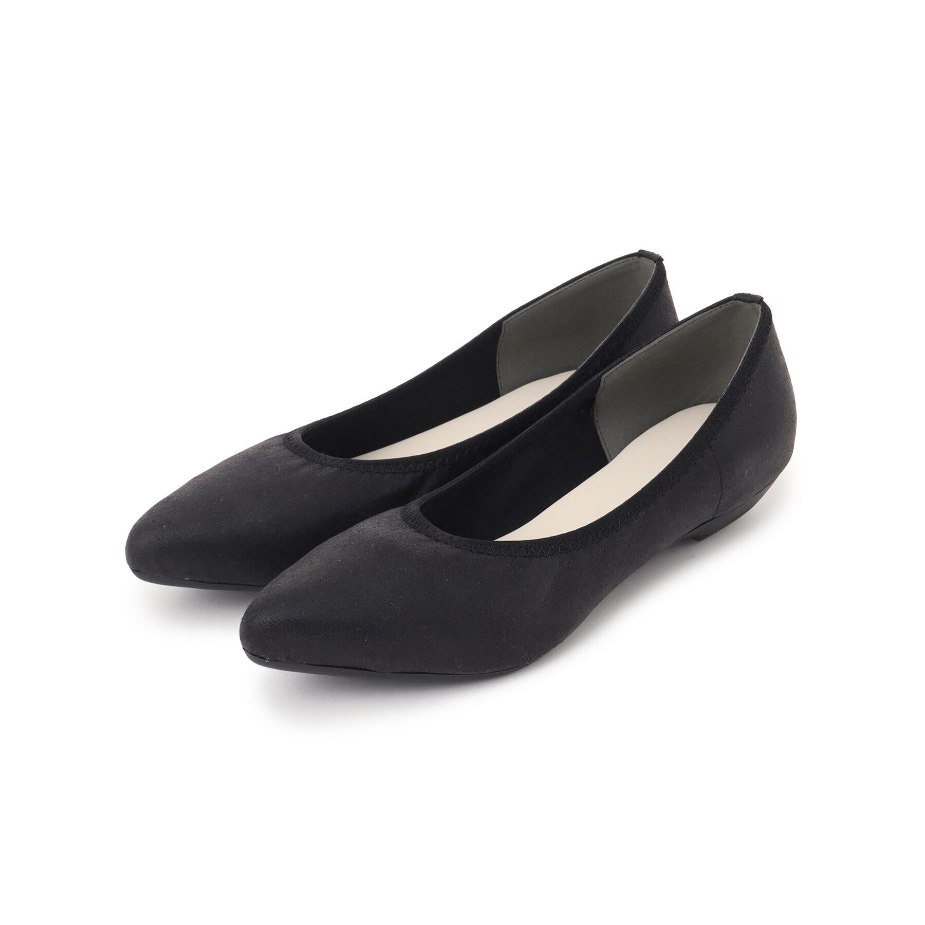 SHOO･LA･RUE「ストレッチアーモンドトゥパンプス」|その他|ブラック(019)