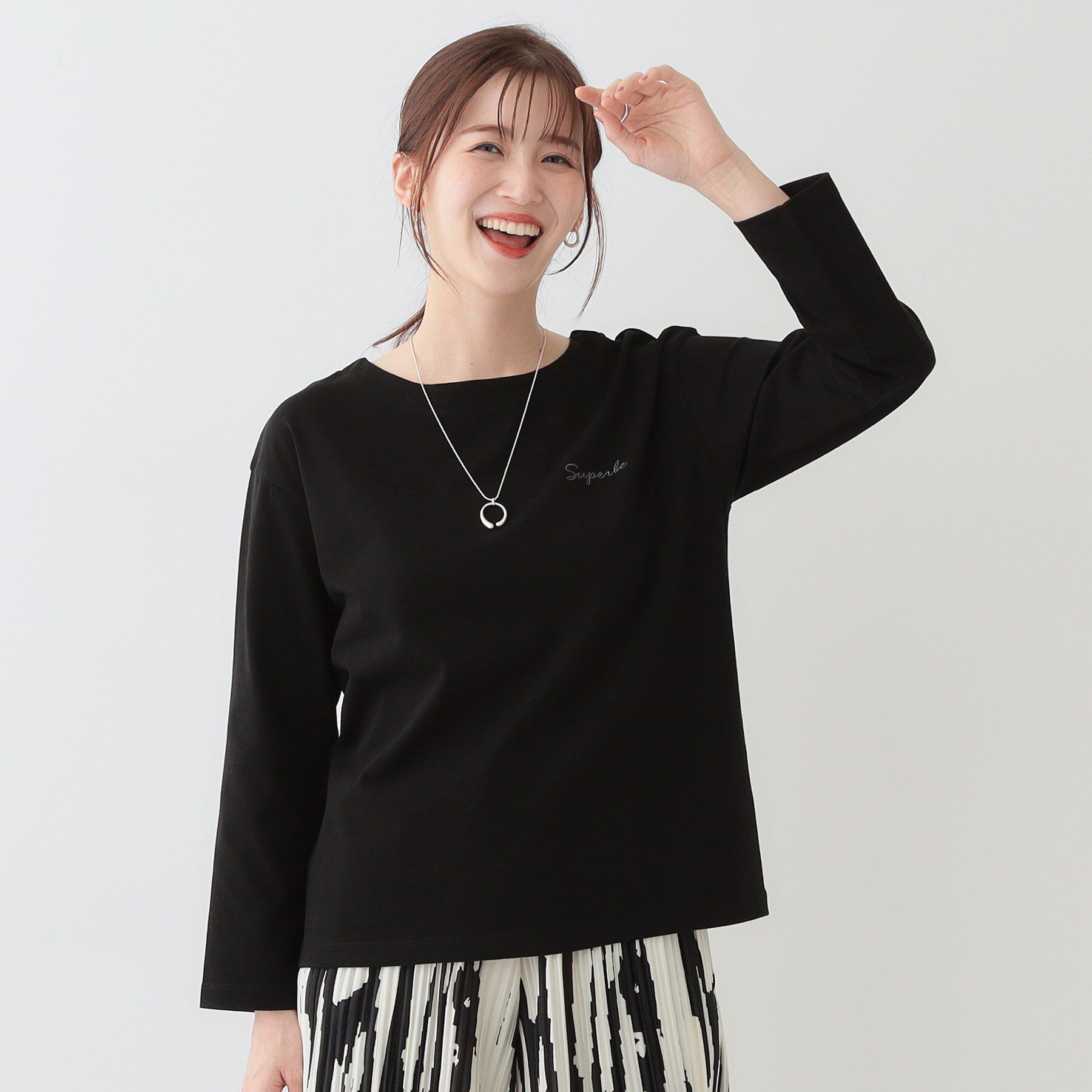 SHOO･LA･RUE「【洗える/S-LL】シンプルだから着回ししやすい コットンアソートロンT」|Tシャツ・カットソー|