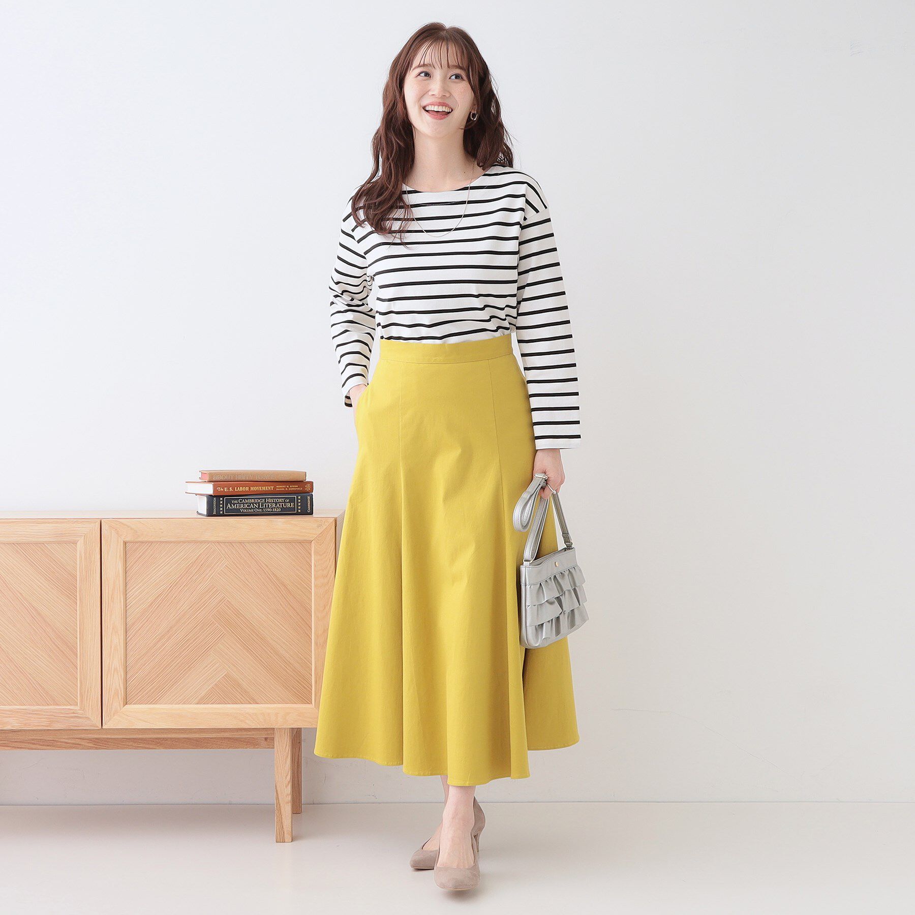 SHOO･LA･RUE「【洗える/S-LL】シンプルだから着回ししやすい コットンアソートロンT」|Tシャツ・カットソー|