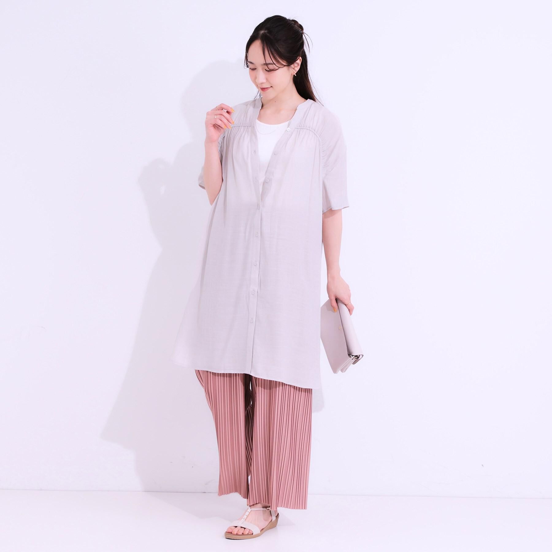 SHOO･LA･RUE「【洗える】楽してほっそり見え カットプリーツパンツ」|その他|